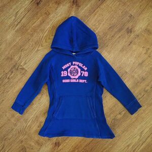 Size 3 Lily & Dan 'Soho Girls Dept' Navy Hooded Dress GUC