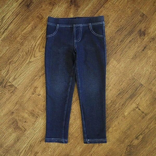 Size 3 Mango Navy Embroidered-Unicorn Jeggings GUC - Image 2