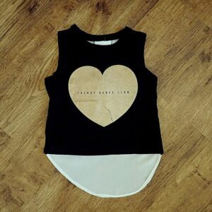 Size 3 Mango 'Trendy Babes Club' Black Tank Top EUC