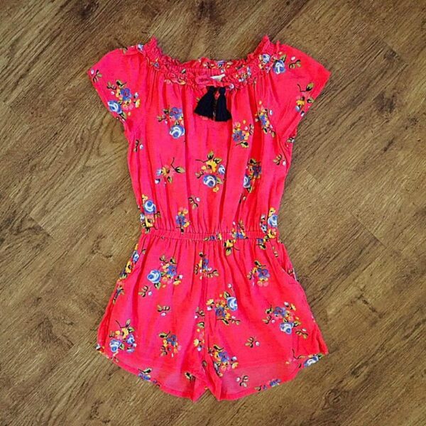 Size 3 Milkshake Pink Floral Playsuit EUC