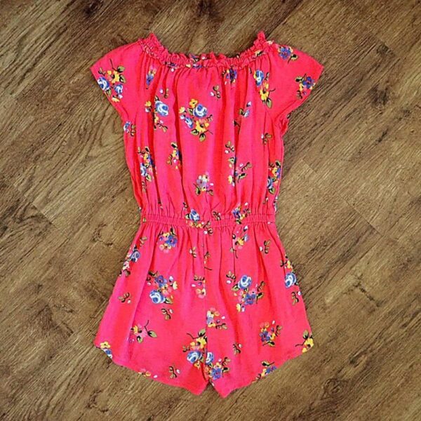 Size 3 Milkshake Pink Floral Playsuit EUC - Image 2