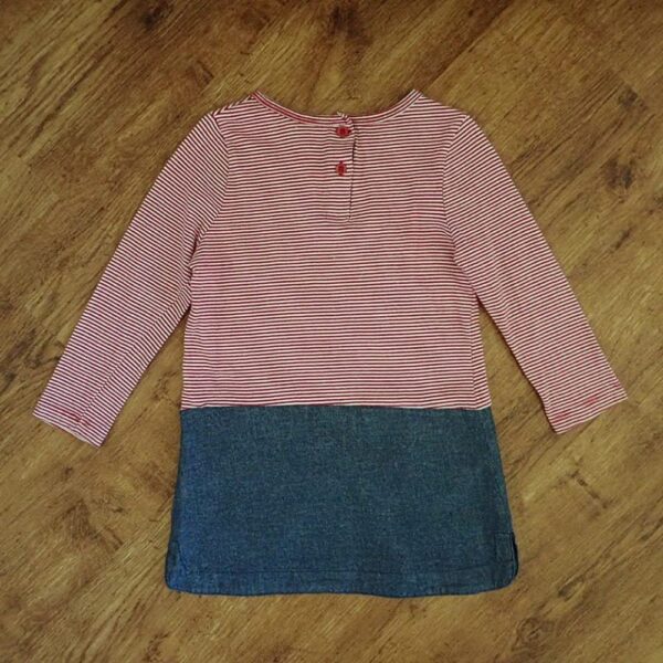 Size 3 Milkshake Red & White Striped Long Sleeved Dress EUC - Image 2
