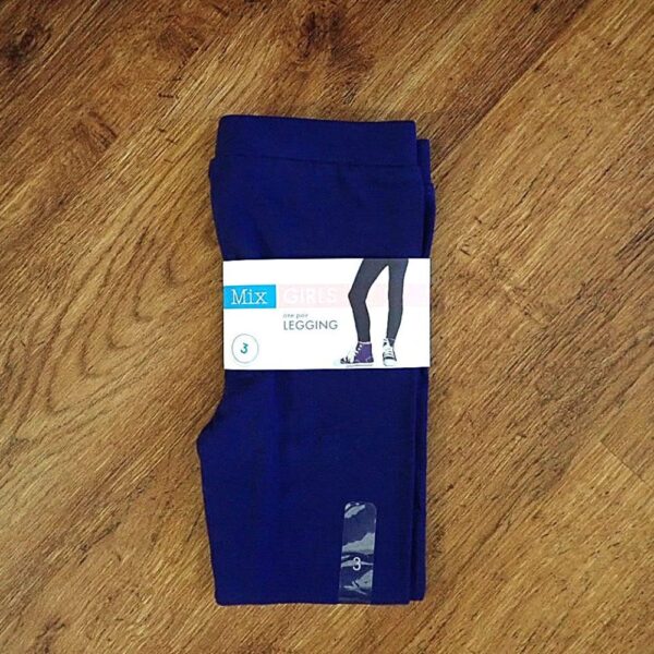 Size 3 Mix Kids Navy Leggings NWT - Image 3