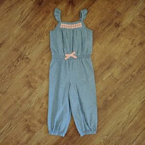 Size 3 OshKosh Grey Chambray Playsuit NOS