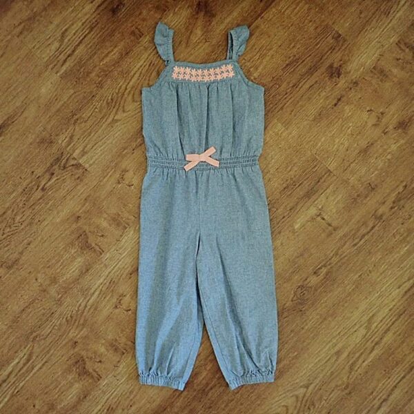 Size 3 OshKosh Grey Chambray Playsuit NOS