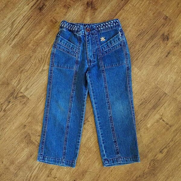 Size 3 Paul Frank Elasticated Blue Denim Jeans EUC