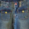 Size 3 Piping Hot Vintage Blue Denim Bootleg Jeans EUC - Image 3