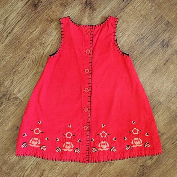 Size 3 Pumpkin Patch Nearly-Vintage Embroidered Smock Dress EUC - Image 2