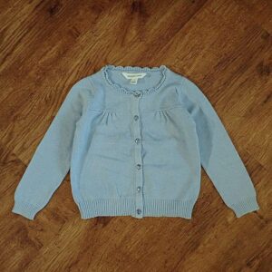 Size 3 Pumpkin Patch Baby-Blue Lightweight Cardigan EUC
