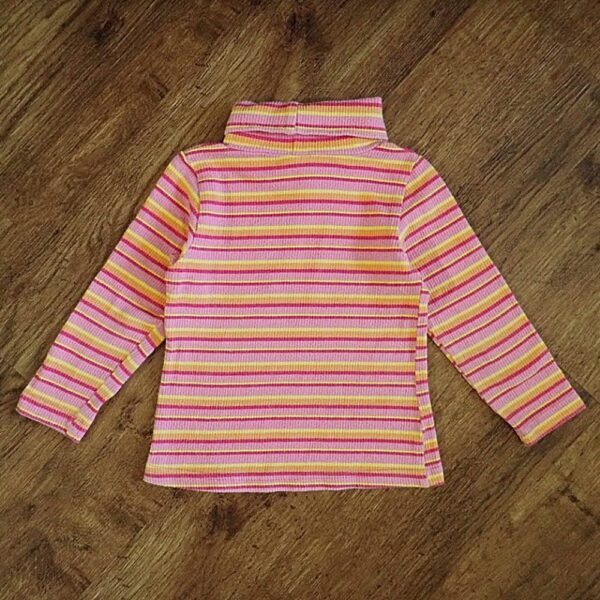 Size 3 Pumpkin Patch 'Liquorice-Allsorts' Striped Skivvy EUC - Image 2
