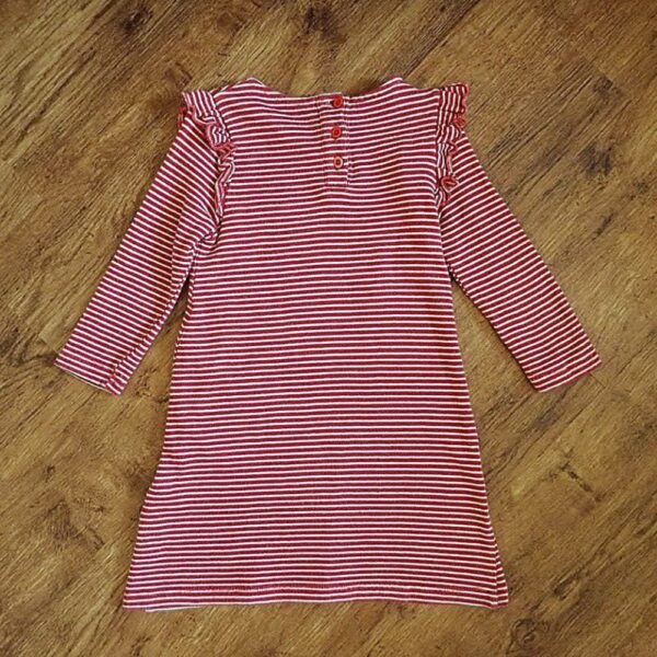 Size 3 Red & White Reversible-Sequined Loveheart Dress EUC - Image 2