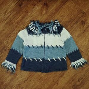 Size 3 Multicoloured Block-Striped Cardigan by Tag Kids EUC