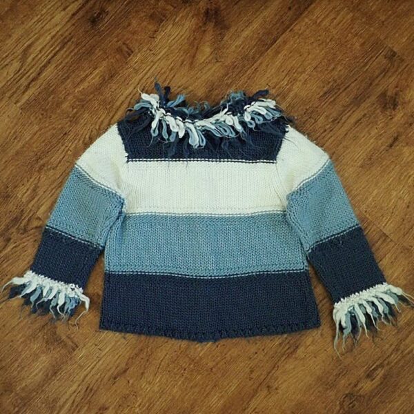 Size 3 Multicoloured Block-Striped Cardigan by Tag Kids EUC - Image 2