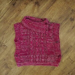 Size 3 Target Cable-Knitted Plum Coloured Vest EUC