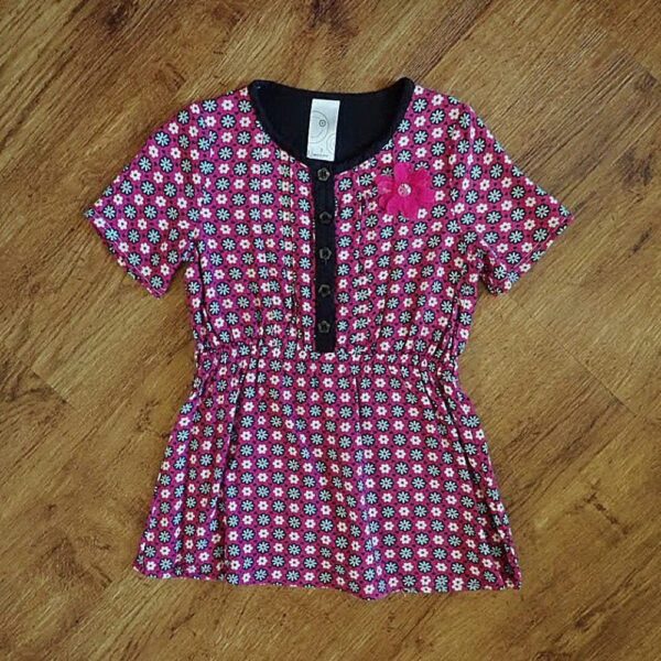 Size 3 Target Floral-Pattered Purple Dress EUC