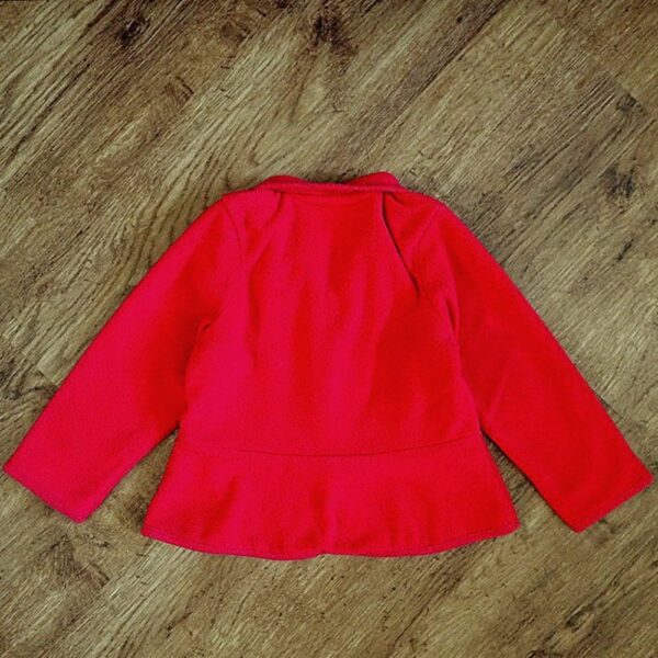 Size 3 Target Cherry Red Heavyweight Polar Fleece Jacket EUC - Image 2