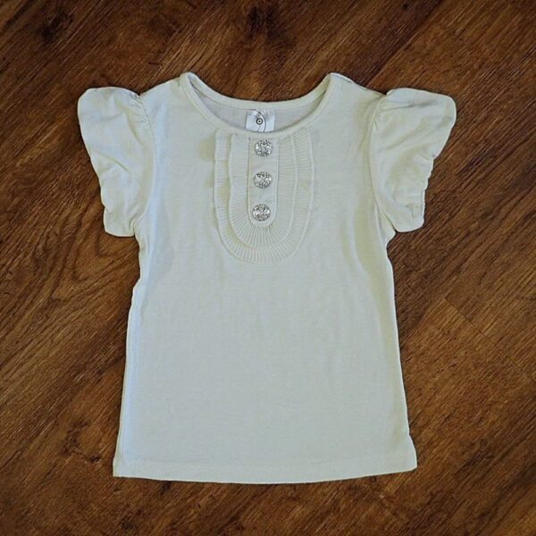 Size 3 Target White Frilled-Bib Tee IUC