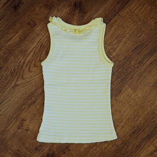 Size 3 Target Yellow & White Striped Tank Top EUC - Image 2