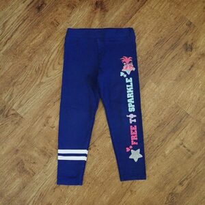 Size 3 Trolls 'Free to Sparkle' Navy Leggings EUC