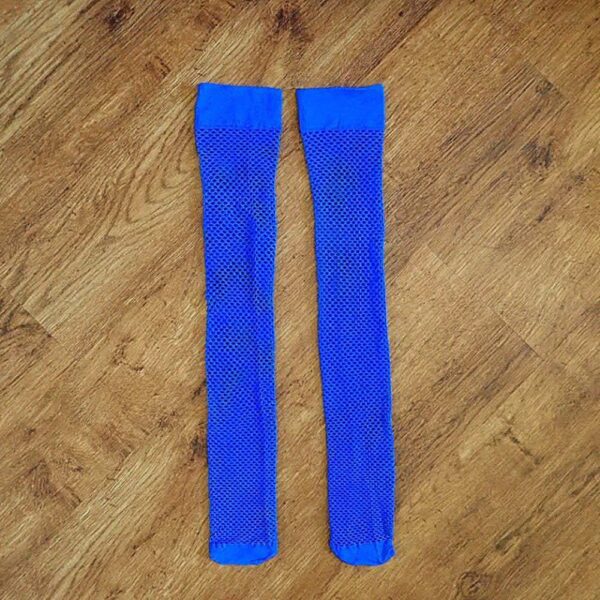 Size 4/6 Cobalt Blue Open Weave Fashion Stockings EUC - Image 2