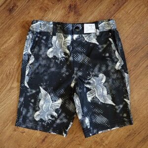 Size 4 H&T Black & White Eagle Print Casual Shorts NWT