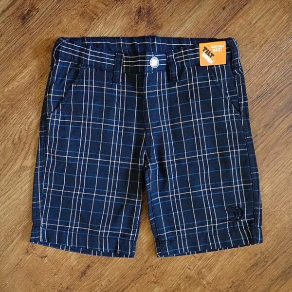 Size 4 Tilt Surf Navy & White Plaid Casual Shorts NWT