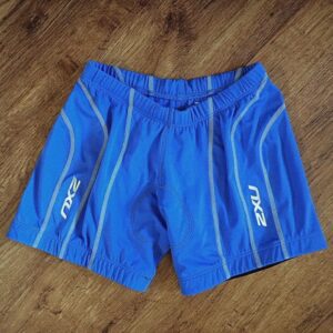 Size 5 2XU Electric Blue Compression Half Shorts NOS