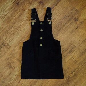 Size 5 B-Collection Black Corduroy Pinafore Dress EUC