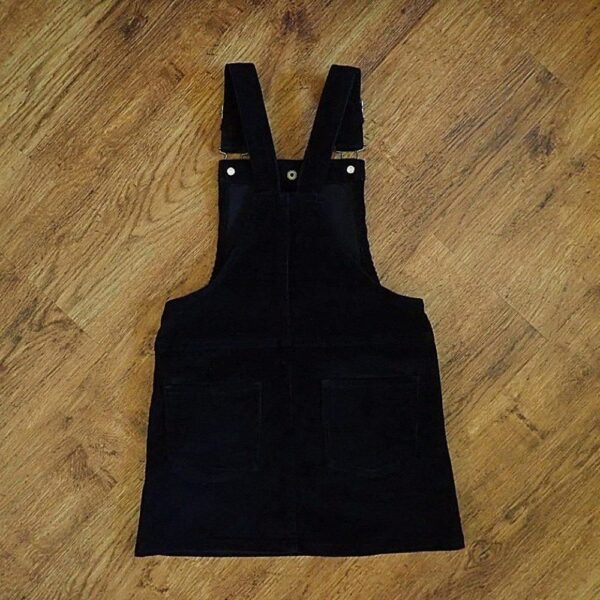 Size 5 B-Collection Black Corduroy Pinafore Dress EUC - Image 2