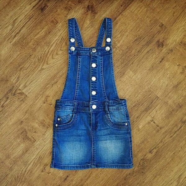 Size 5 The 1964 Denim Co Adjustable Denim Pinafore Dress EUC