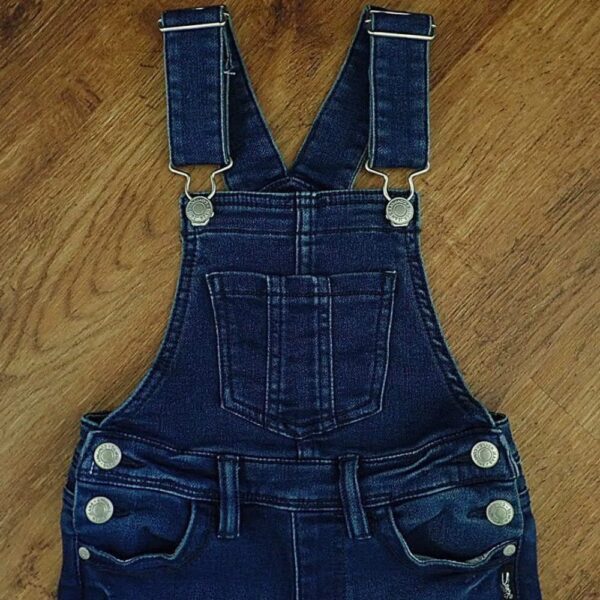 Size 6 Dark Navy Stretch Denim Overalls by Silver Jeans Co NOS - Image 3