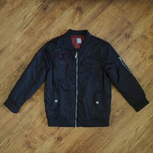 Size 7 Ollie's Place Black Zipper Jacket EUC