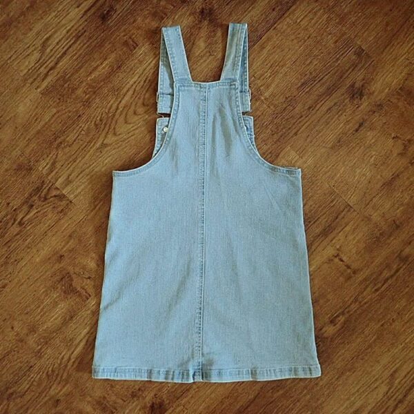 Size 8 Anko Light Blue Stretch Denim Pinafore Dress EUC - Image 2