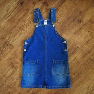 Size 8 Miss Understood Blue Stretch Denim Pinafore Dress EUC