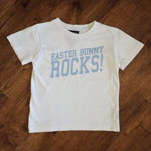 Size 4/5 Cotton On 'Easter Bunny Rocks!' Vintage Tee EUC