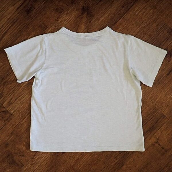 Size 4/5 Seed White & Navy Retro Advertising Tee EUC - Image 2