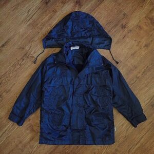 Size 4/6 Primary School Wear Lightweight Navy Rain Jacket EUC