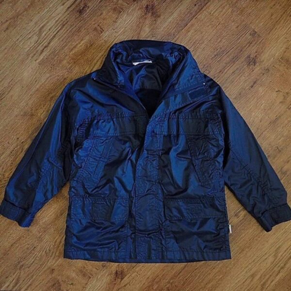 Size 4/6 Primary School Wear Lightweight Navy Rain Jacket EUC - Image 2