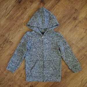 Size 4 Anko Grey Marled Long Sleeve Hoodie EUC