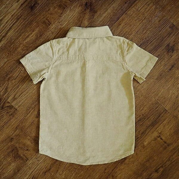 Size 4 Anko Fawn Coloured Linen-Blend Short Sleeve Shirt EUC - Image 2