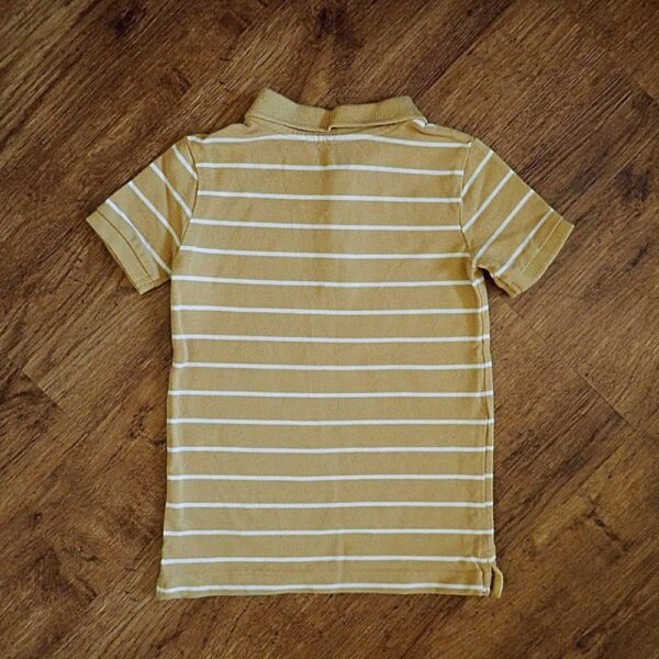 Size 4 Anko Block-Striped Toffee-Coloured Polo Shirt NOS - Image 2