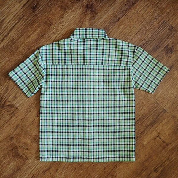 Size 4 Billabong Plaid-Check Short Sleeve Shirt NOS - Image 2