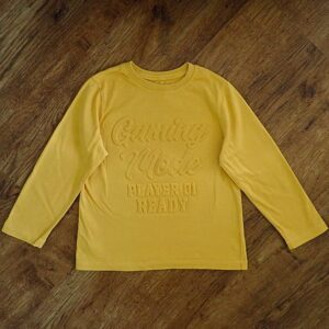 Size 4 Cool Kids 'Gaming Mode' Embossed Long Sleeve Tee NOS