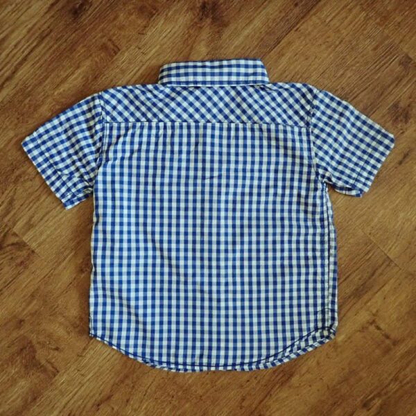Size 4 Cotton On Kids Blue & White Gingham Short Sleeve Shirt EUC - Image 2
