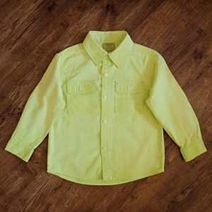Size 4 Emerson Junior Lime Coloured Long Sleeve Shirt EUC