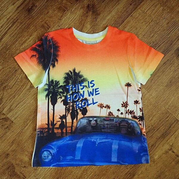 Size 4 Emerson Junior 'This Is How We Roll' Printed Tee EUC