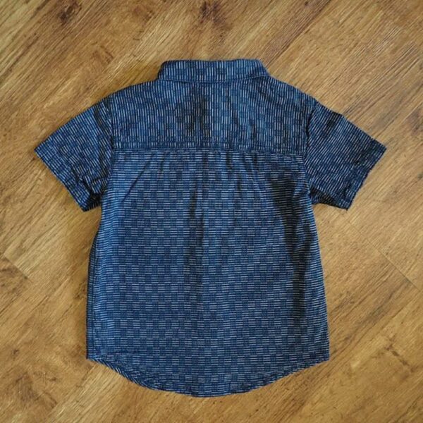 Size 4 H&T Charcoal Cross-Hatched Short Sleeve Shirt EUC - Image 2