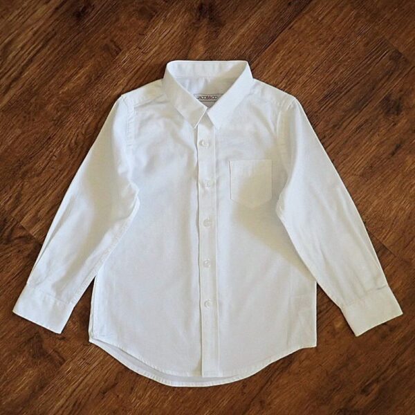 Size 4 Jacob & Co Plain White Long Sleeve Shirt NOS