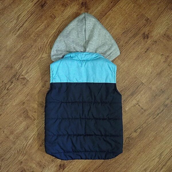 Size 4 Kids & Co Navy & Sky Blue Quilted Puffer Vest EUC - Image 2