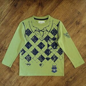 Size 4 Milkshake Printed 'Vest Shirt & Tie' Long Sleeve Tee NOS